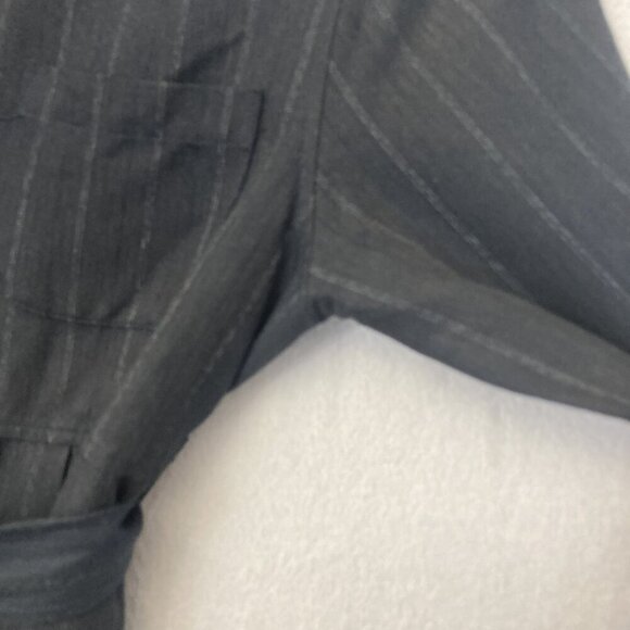 Vintage‎ Romeo Gigli Shirt Dress Womens Italian 40 US 6 Gray Pinstripe Italy 90s - Picture 14 of 16